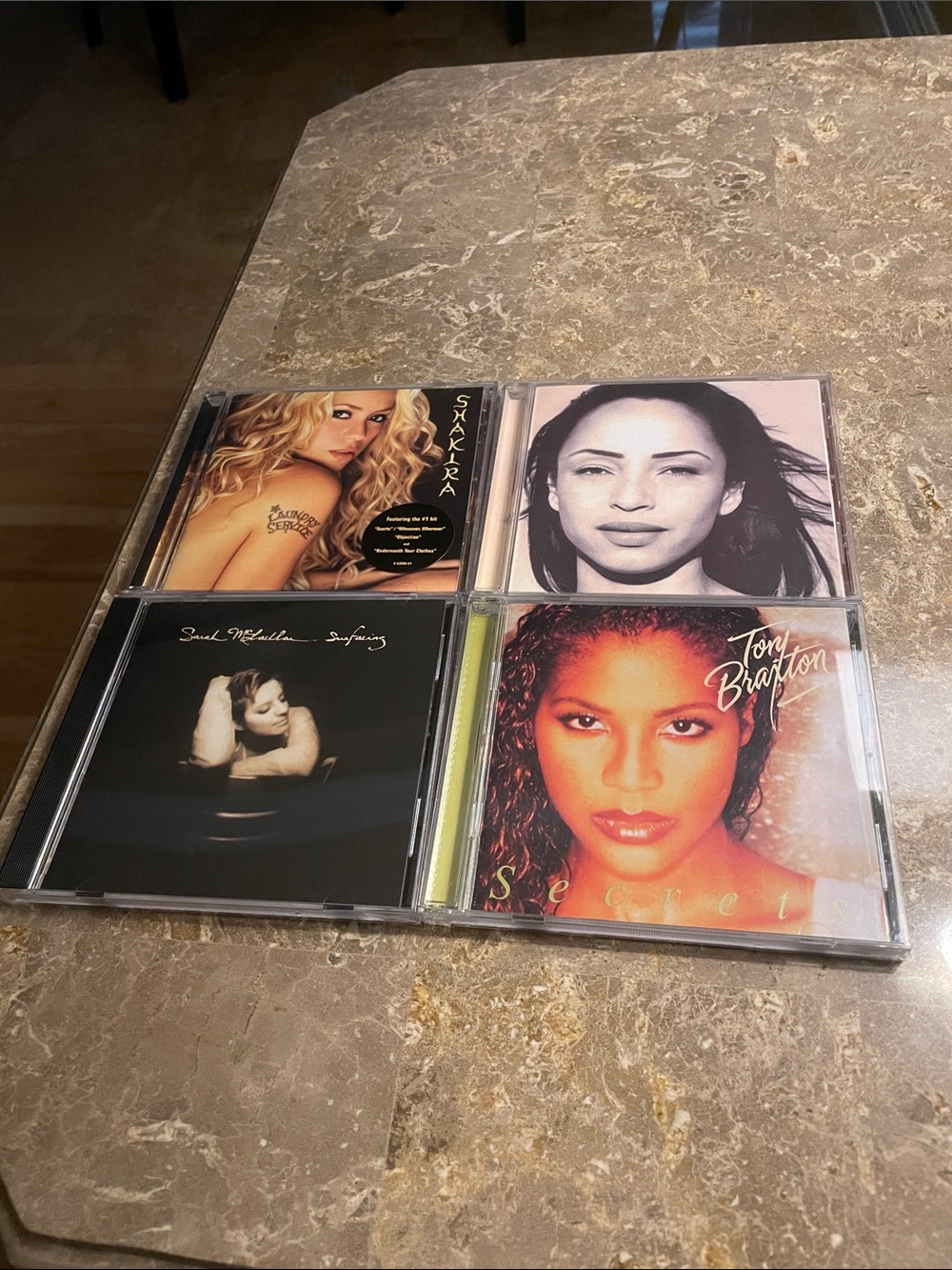 Shakira, Sarah McLachlan, Sade, & Tony Braxton CD Bundle (4 CD’S)